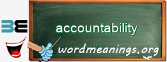 WordMeaning blackboard for accountability